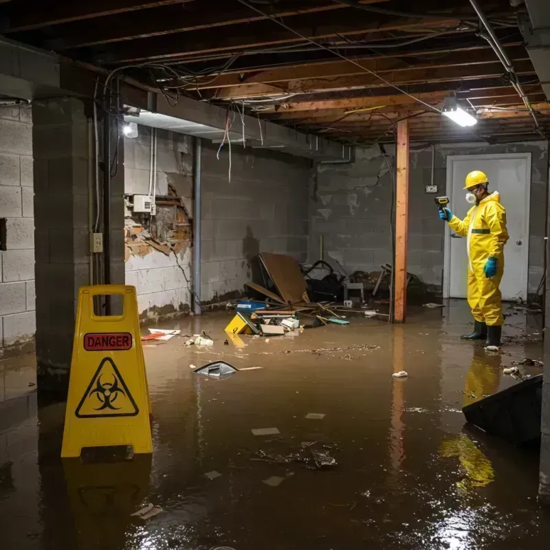 Flooded Basement Electrical Hazard in Lake Barrington, IL Property