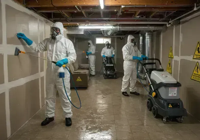 Basement Moisture Removal and Structural Drying process in Lake Barrington, IL